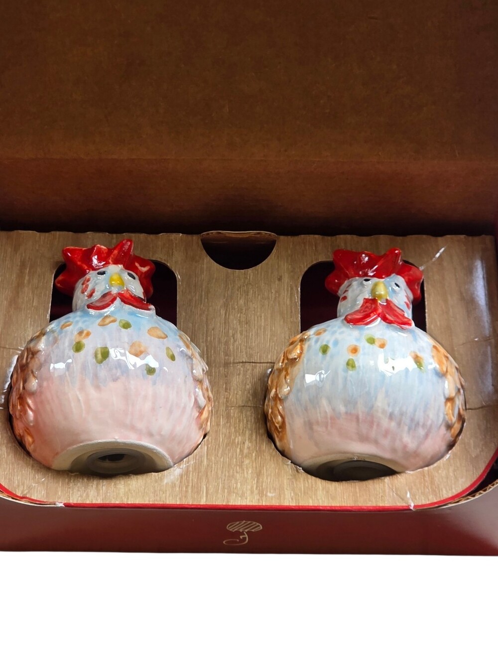 Jacques Pepin Collection Sur La Table Vintage Rooster Salt & Pepper Shakers Nwot